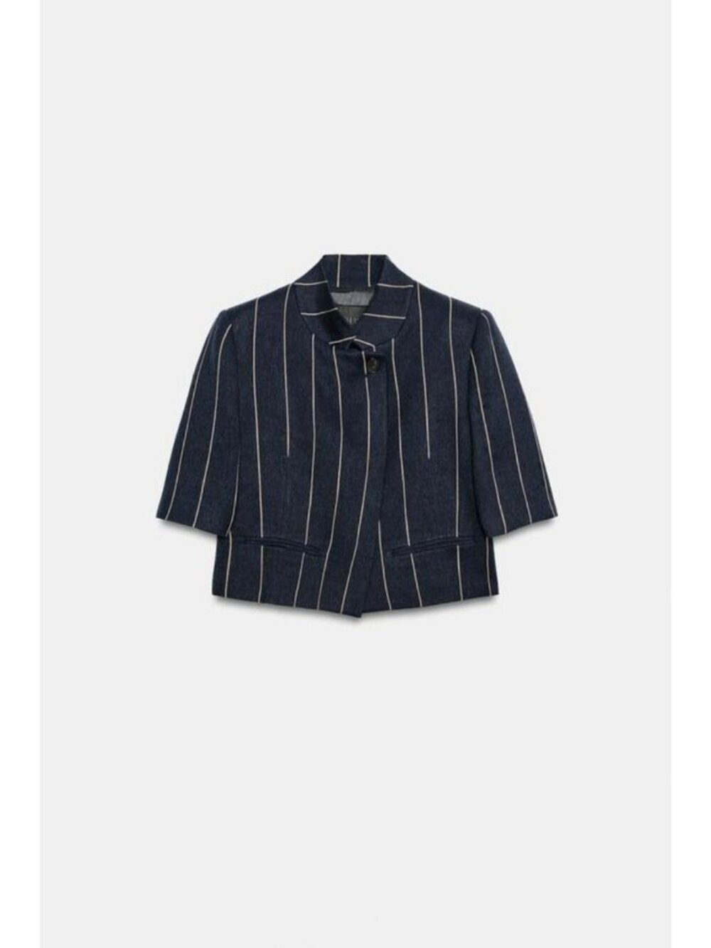 ZARA STRIPED LINEN BLEND JACKET ZW COLLECTION